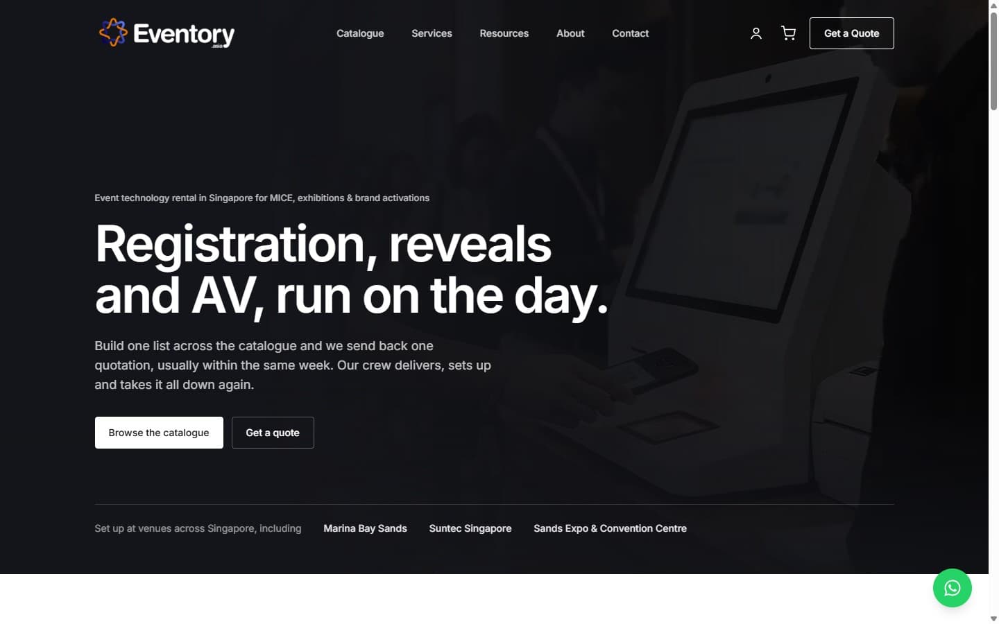 Eventory Asia website